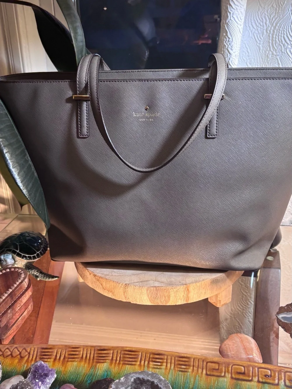 *NEW* Kate Spade New York Large Gray Tote Bag Saffiano Leather - Never Used